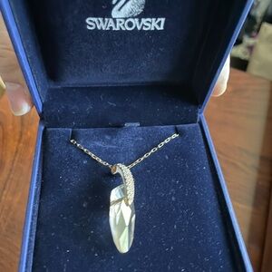 Swarovski Gold Crystal Pendant Necklace
